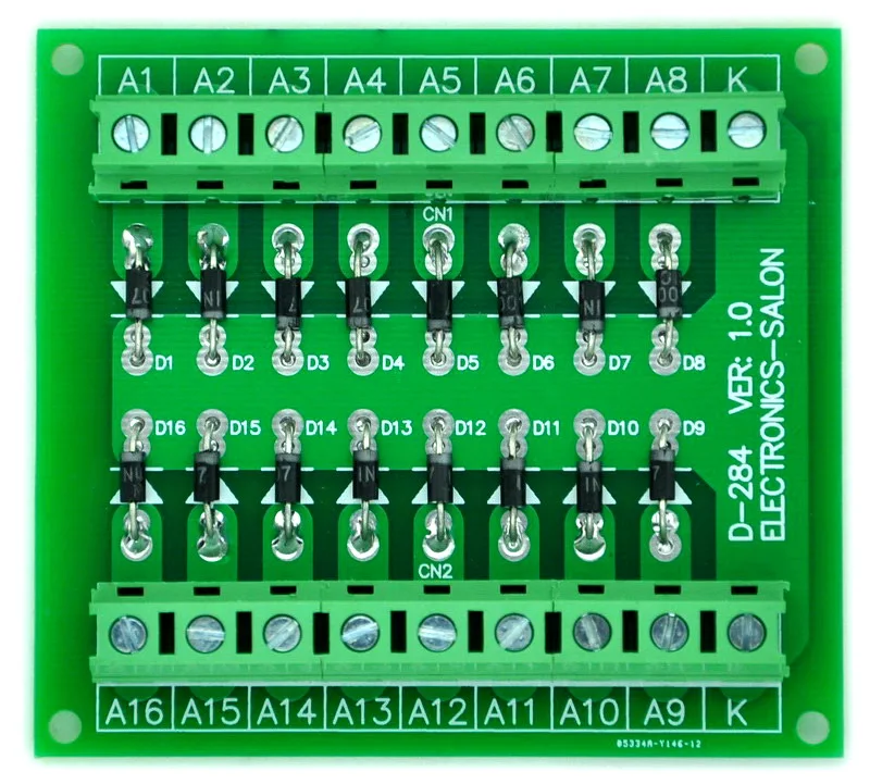 

ELECTRONICS-SALON Common Cathode 16 Diode Network Module, 1N4007 1A 1000V.