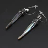 1PCS Natural Stone Knife Abalone Black Shell Pendant For Jewelry Making DIY Necklace Earring Accessories Charms Gift 5x40-5x50mm 2