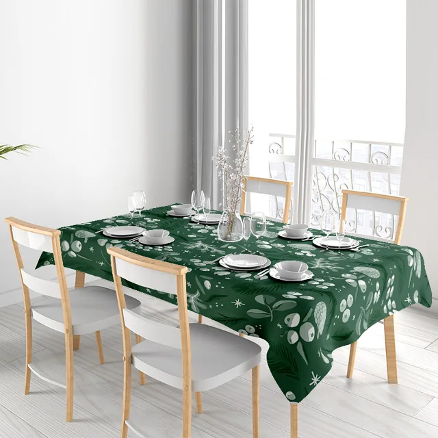 Green Floral Tablecloth Set 3