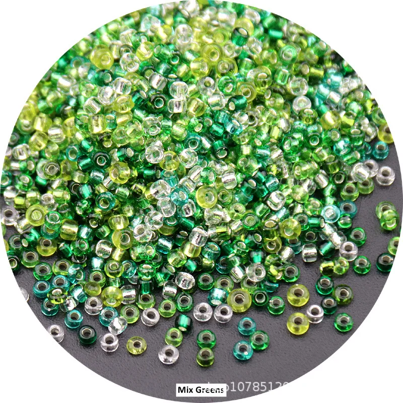 High-Quality Silver-Filled Glass Rice Beads for Jewelry & Clothing - Multiple Sizes Available