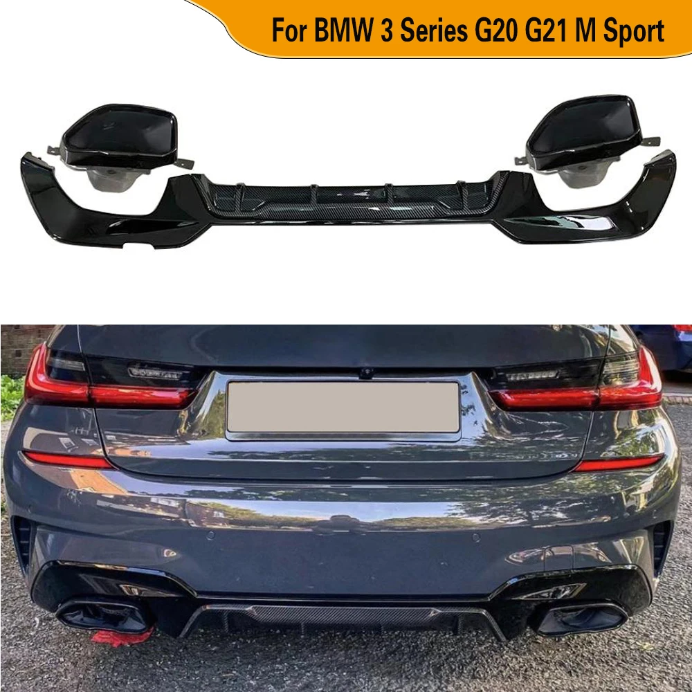 

Carbon Fiber Rear Bumper Diffuser Lip for BMW 3 Series G20 G21 Sport M320i M330i 2019 - 2021 Car Rear Bumper Diffuser Spoiler