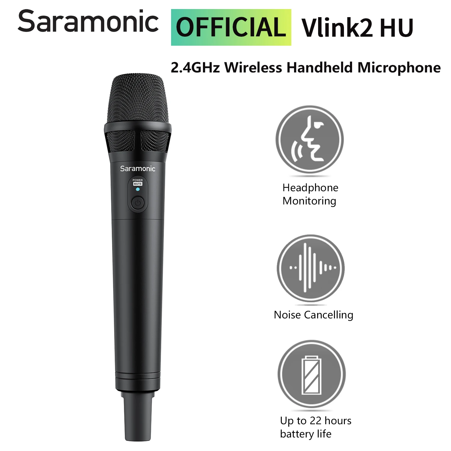 Wireless Microphone for Smartphone, Comica CVM-WS50(H) Handheld Microphone  for iPhone/Android Phones Interview, Professional Recording Mic for Sing