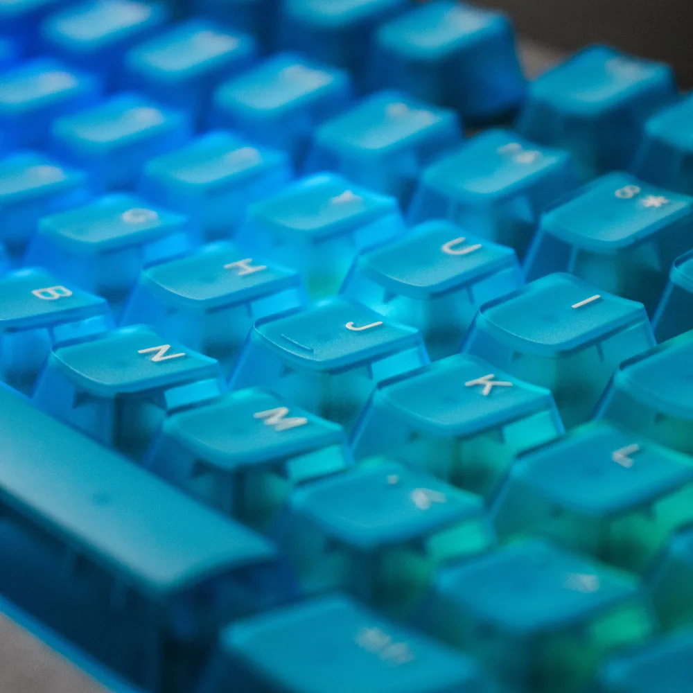 132키 투명 키캡 게이밍 기계식 키보드 OEM 프로파일 ABS 클리어 키캡 RGB 백라이트 게임 키보드 키캡 DIY