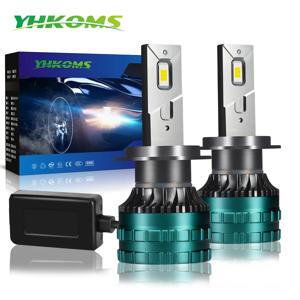 YHKOMS 300W 30000LM H7 H4 LED ไฟหน้า High Power Canbus H11 H1 H8 H9 9005 HB3 9006 HB4 Turbo 6000K รถหมอกโคมไฟ 1