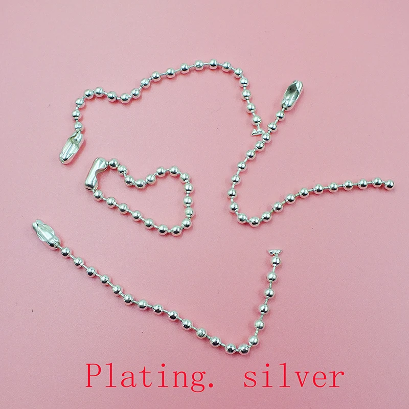 200pcs/lot   10CM X 2.4M Silver Plated Extended&Extension Jewelry Chains/Ball Extender