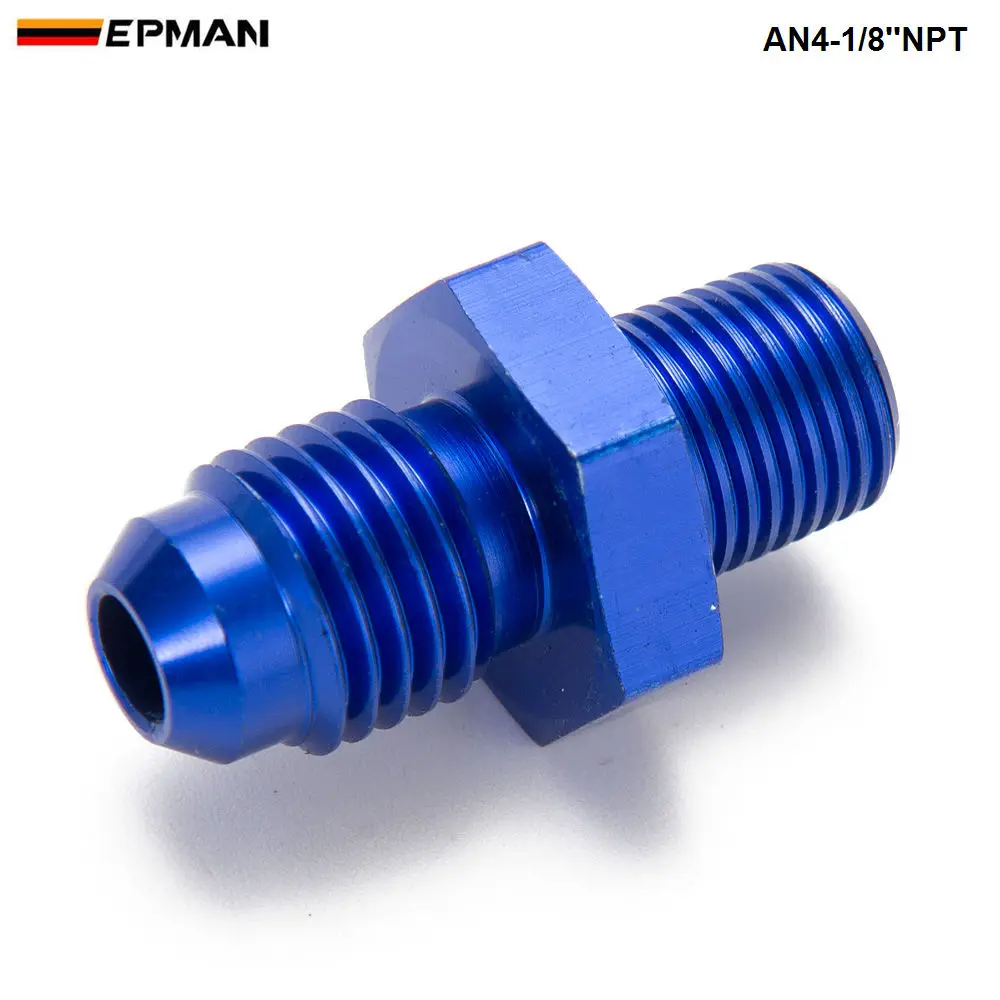 10PCS/LOT AN-4 AN4 flare to 1/8 NPT straight male oil cooler fuel oil hose fitting adapter AN4-1/8"NPT