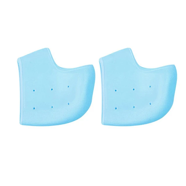 Silicone Heel Protector Protective Sleeve Heel Spur Pads For Relief Plantar Fasciitis Heel Pain Reduce Pressure On Heel 1 Pair Blue