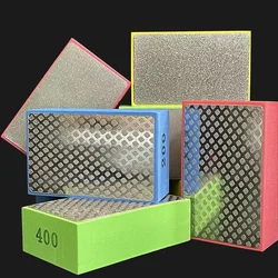 Aiguille 4pcs/set Diamond Hand Wipes Stone File Grinding Pad 60# 100# 200# 400# Stone Ceramic Tile polishing pad