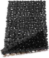Non - Slip Shower Cushion Bath Mat with Suction Cups - 70x36cm (Black)