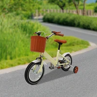 Vélo pour enfants de 12 pouces, vélo d'apprentissage à pédales en acier au carbone blanc pour 2-4 ans, capacité de charge de 40kg 2