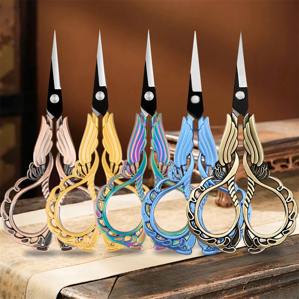 1PC， Durable Vintage Scissors Stainless Steel Sewing Scissors  Mini Embroidery Tailor Scissors Thread Scissors Sewing Tools