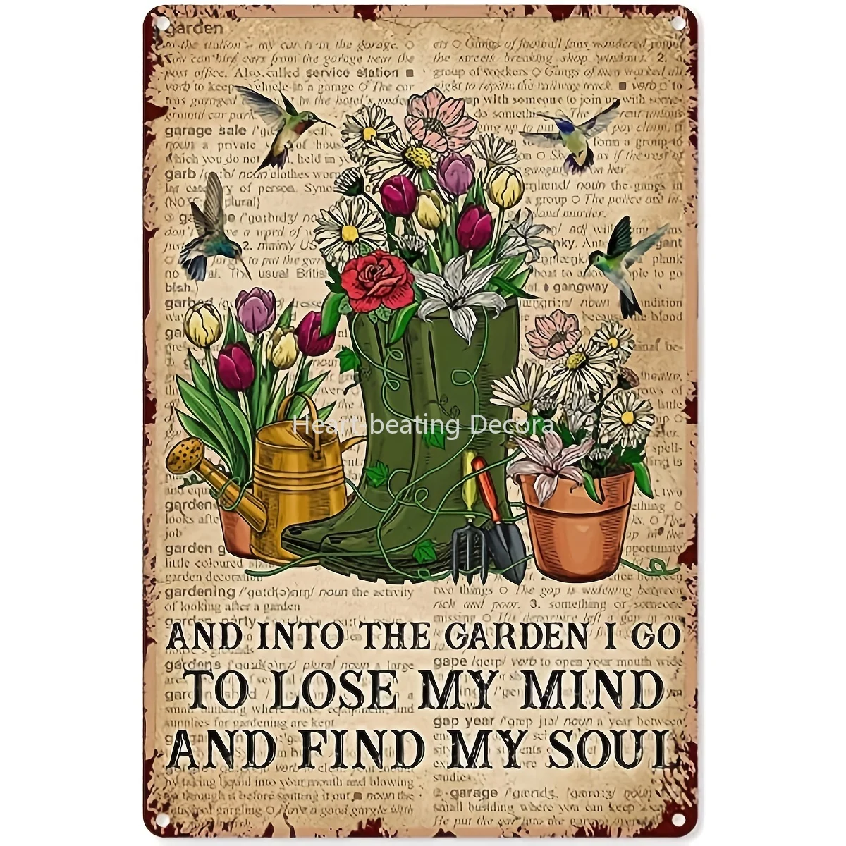 

B Bar Garden Wall Decor Tin Sign Vintage Poster Metal Sign Outdoor Wall Decor 8x12ln