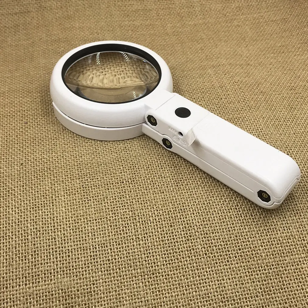 waist measuring tape Hot 8LED Magnifying Glass Folding Lamp Handheld Stand Desktop Reading And Repairing Multi-function Magnifying Glass lupa con luz voice volume meter