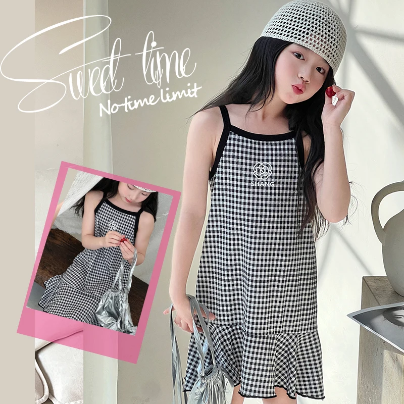 Girls Halter Summer Cotton Dress 4