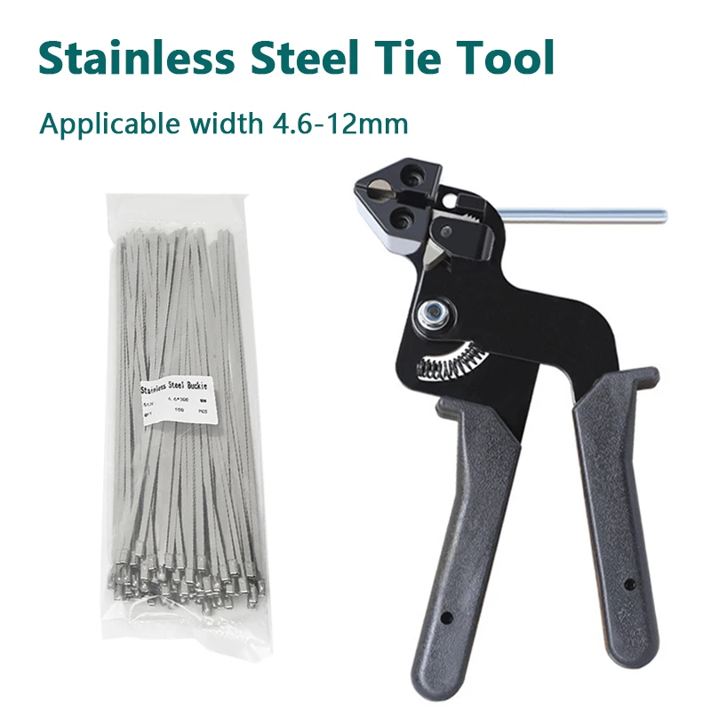 Alicate de 304 Ferramenta de Corte de Cinta de Fixação Tension Automatic Zip Gun Laço de Bloqueio Aço Inoxidável