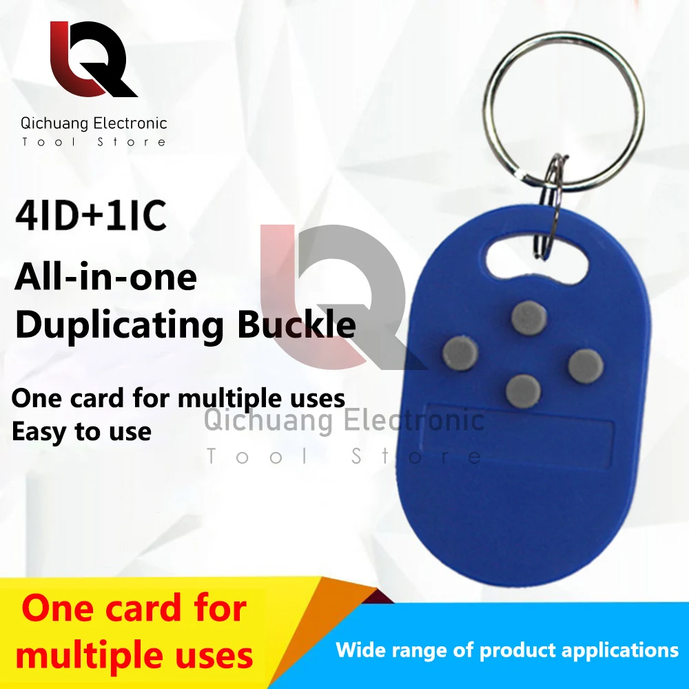 5 in1 RFID Multiple Key Fob 125khz 13.56Mhz T5577 EM ID Writable IC 1k S50 UID Changeable Access Control Induction Card Keychain