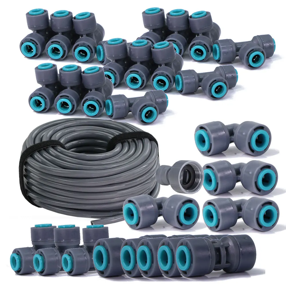 Garden 1/4" Hose Speediness Install Connector Irrigation Fittings