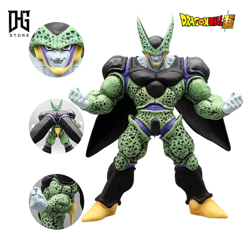 

Dragon Ball Super 31cm Anime Figure Cell Action Figurine Perfect Posture Standing Statue Ornament Models Designer Toys Doll Gift
