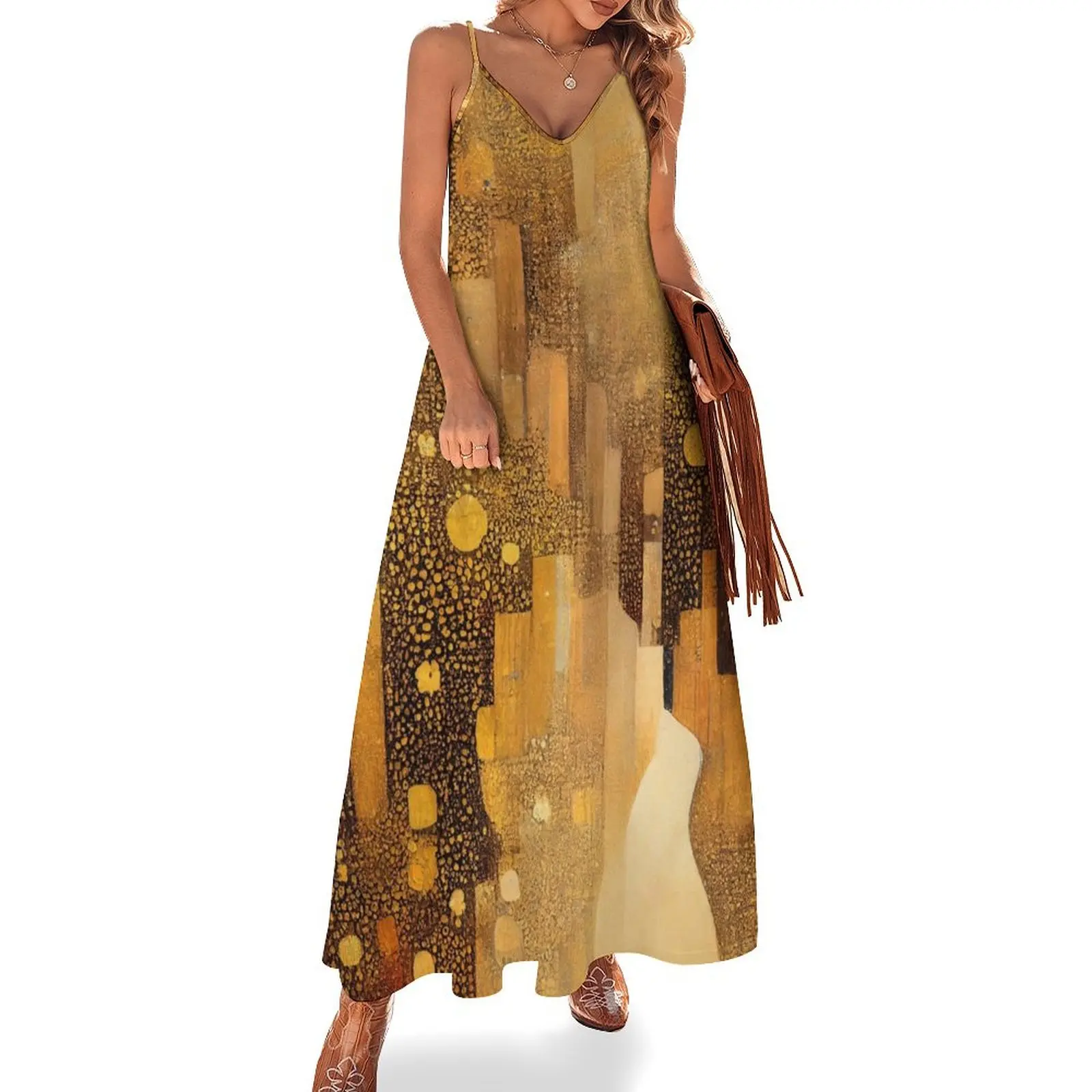 

Beautiful pattern in the style of Gustav Klimt's the Kiss Sleeveless Dress dresses for special events women's fashion dresses