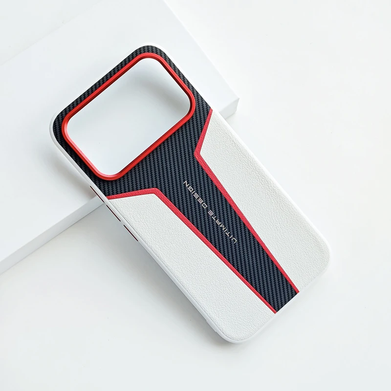 Ultra-Thin Non-Slip Color Block Leather Phone Case