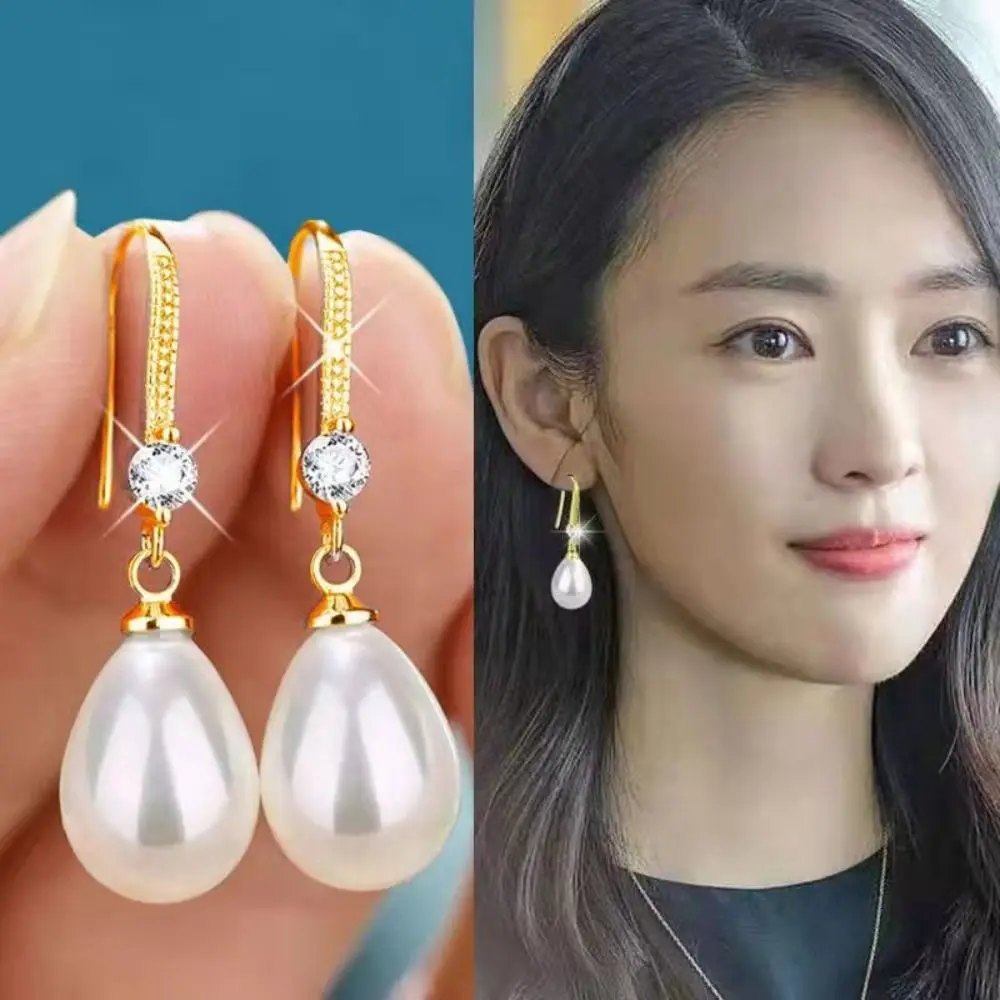 Water Drop Shape Imitation Pearl Earrings Women Bridal Wedding Jewelry Gifts