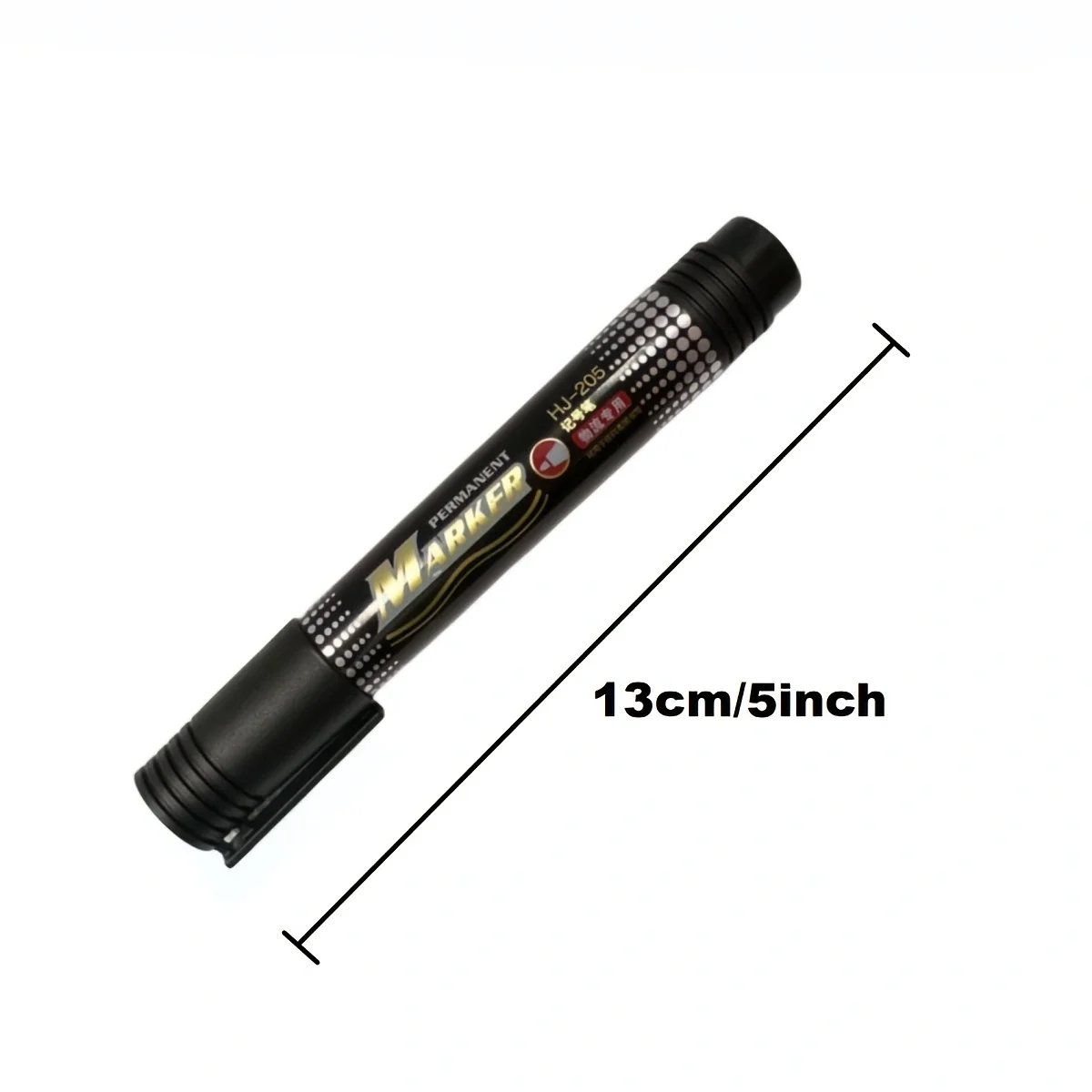 Black Permanent Marker Pens Quick Dry Non-Fading Ideal for Logistics & Shipping 10pcs