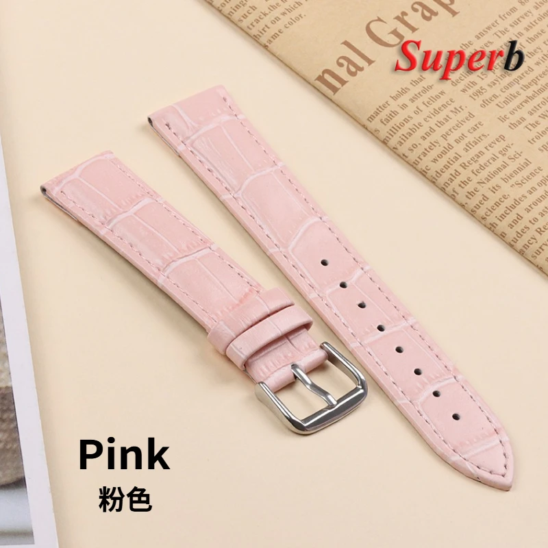 Luxurious Calfskin Leather Watch Strap with Slub Texture – Universal Watchband Accessory