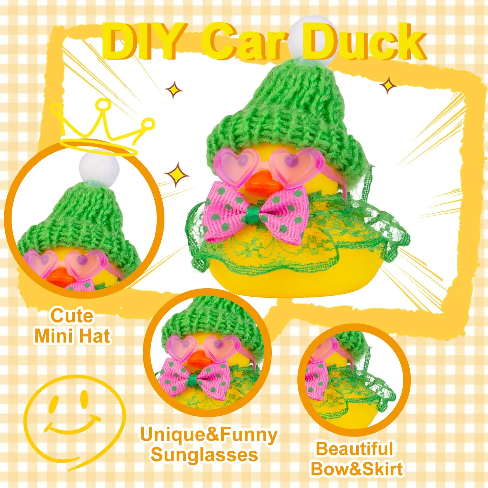 Car Duck Rubber Duck Car Ornaments Duck Car Dashboard Decorations Rubber Duck  Car Accessories 3