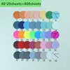800 Sheets 40 Colours Waterproof Transparent Circular Sticky Note Pads Notepads Journal Student Stationery Office Supplies 2