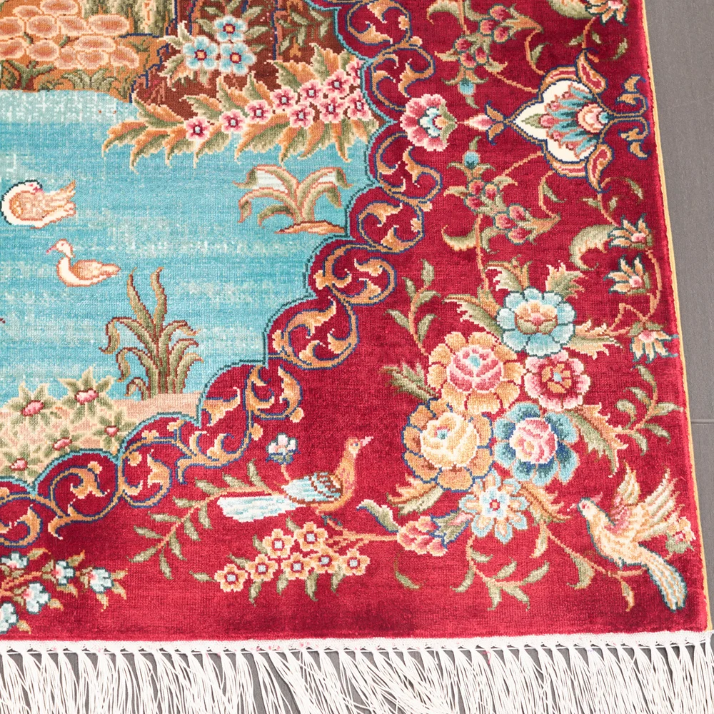 2×3 ft Mulberry Silk Handwoven Tapestry Rug 4