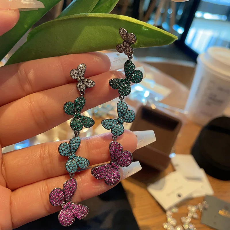 Bilincolor Pianpian Flying Butterfly Earrings