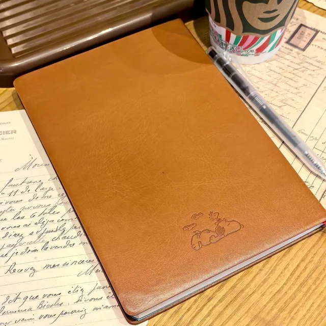 Cuaderno de Snoopy A5 de Cuero Vintage 4