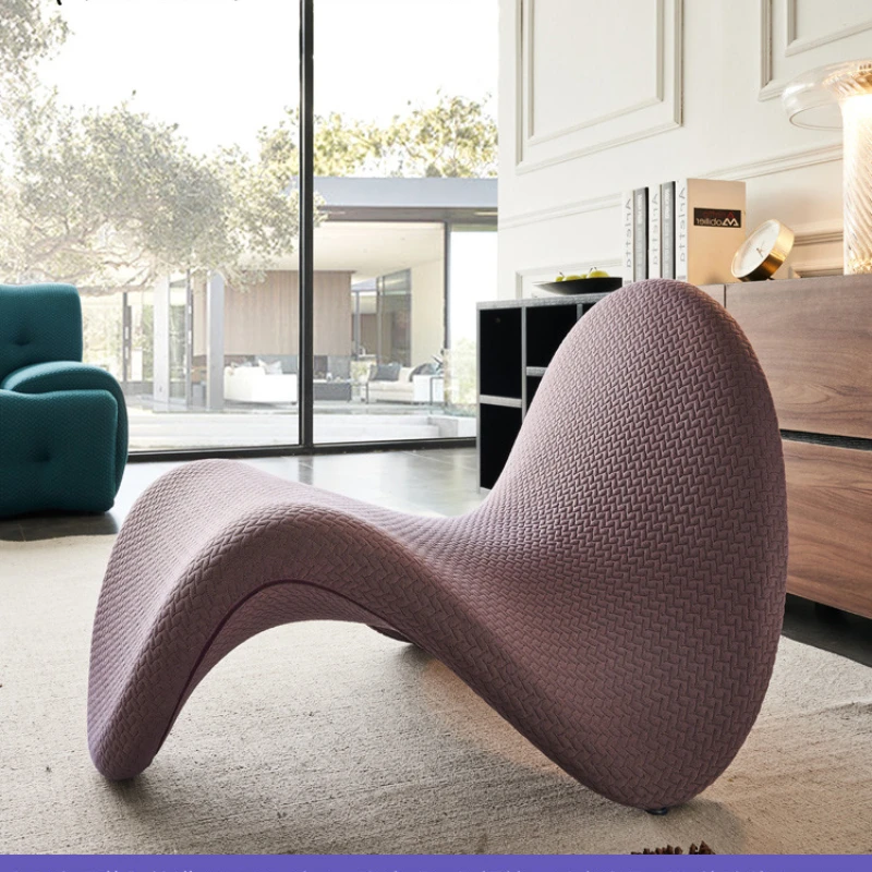 

Italian Designer Chair Leisure Single Sofa Internet Celebrity Living Room Nordic Lazy Wing Chair Tongue Chair Y159