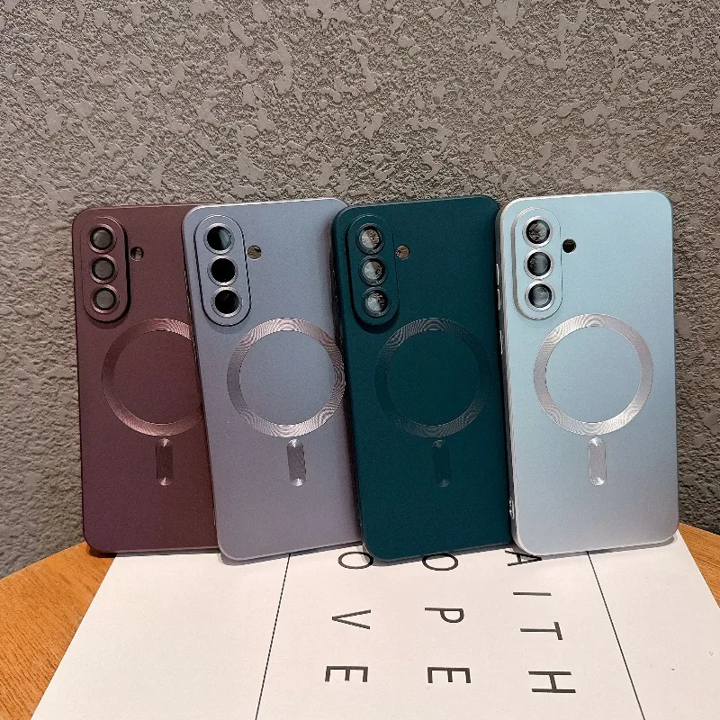 Frosted Lens Protective Magnetic Phone Case with MagSafe Cover Compatibility