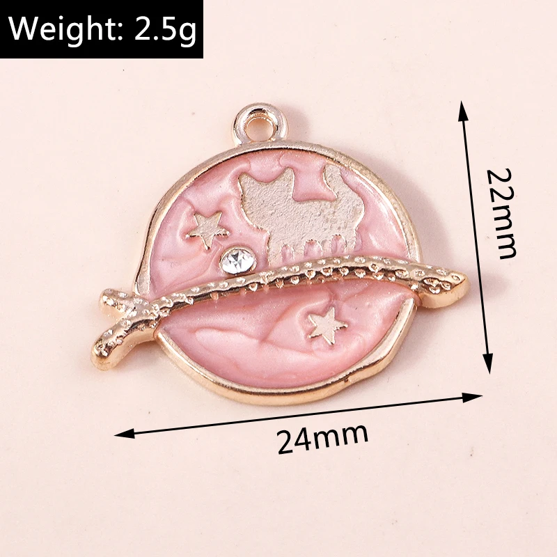 Leslie 10 Stück Emaille Tier Charms Bär Pinguin Fisch Kaninchen Katze Anhänger für Schmuckherstellung DIY Halskette Ohrring Schmucksuche – Detail 5