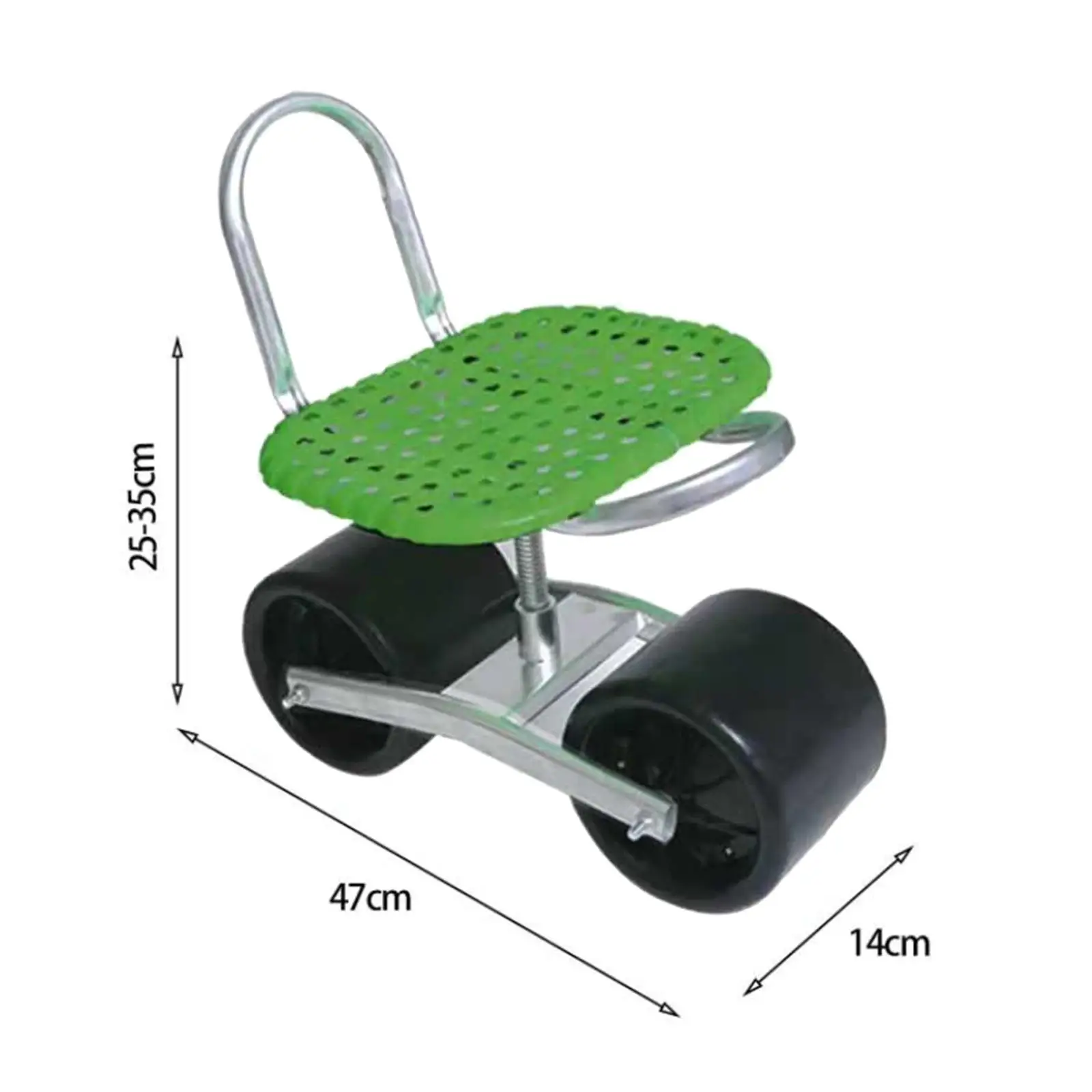 Mobile Garden Workseat Adjustable Heavy Duty Rolling Weeding Stool Garden Stool