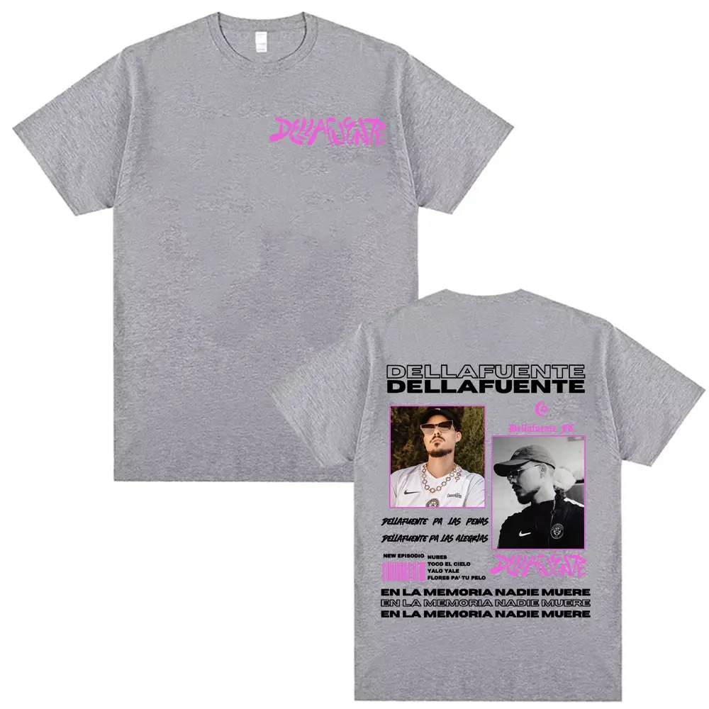 Rapper Dellafuente Tour Cover Graphic T Shirts Men's Clothing Harajuku Hip Hop Punk Oversized T Shirt Casual 100% Cotton T-shirt 5