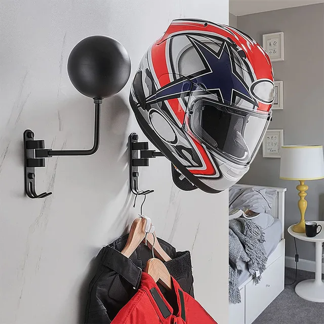 bike mount motorcycle helmet hanger HAINANSTRY Accessories, Holder Helmet Rack Wall Mounted Hook for Coats, Hats, Caps gloves and other accessories Helmet Hanger Stand Motorbike Helmet