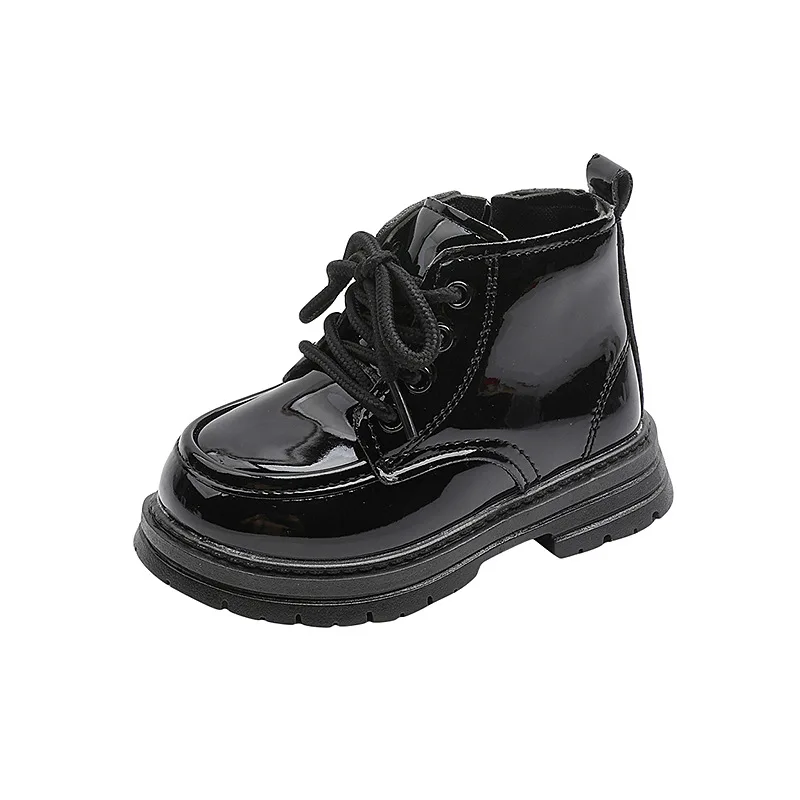 Black White Kids Classic Ankle Boots