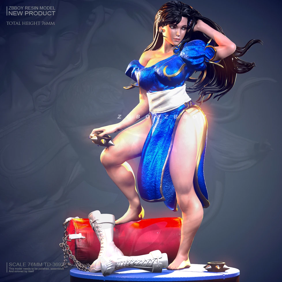 

76mm Resin model kits figure beauty colorless and self-assembled TD-3693