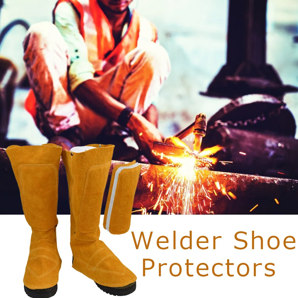 Spatule de soudage en cuir, botte de soudage et couvre-chaussures à degré  de chaleur et de conversion, protecteurs de botte à degré de feu, gaz de