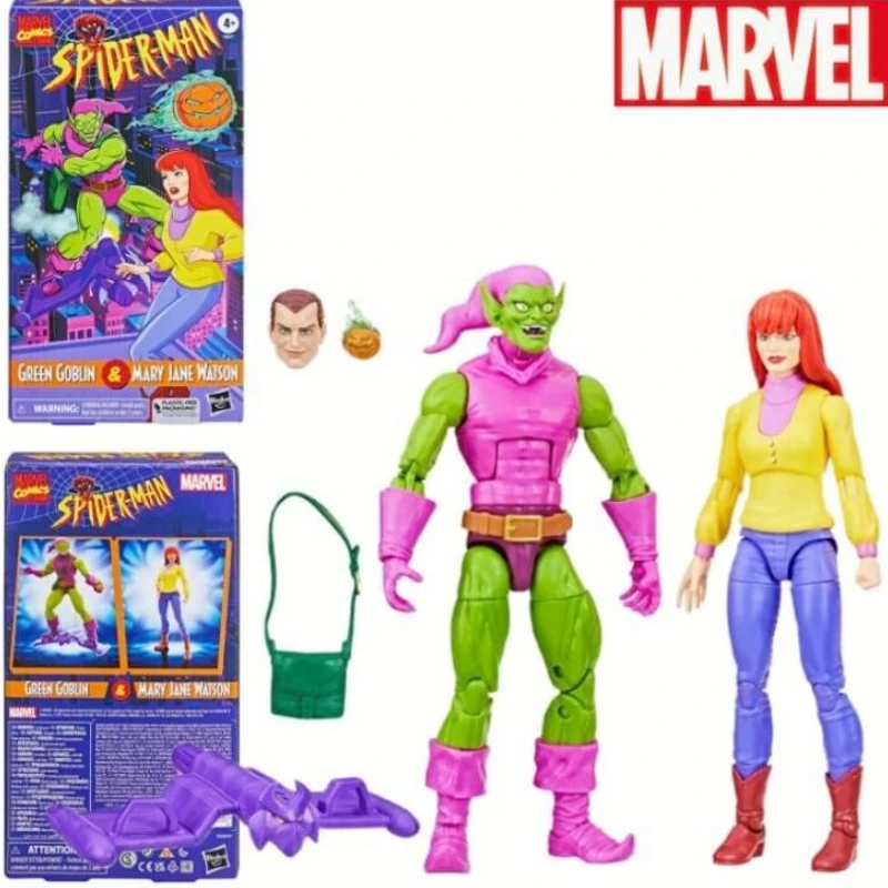 

Original Marvel Legends Spider Man Green Magic Mary Jane Action Figures Collection Doll Model Toy