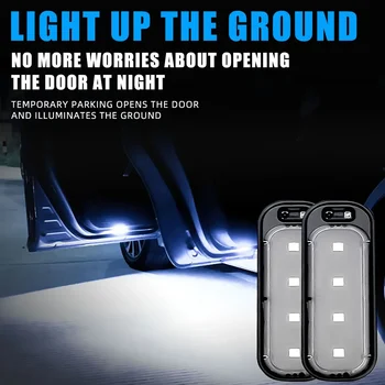 Luci per portiere per auto Luce di benvenuto a LED Controllo di rilevamento a infrarossi Lampada di segnalazione di emergenza anticollisione sicura per porta aperta automatica