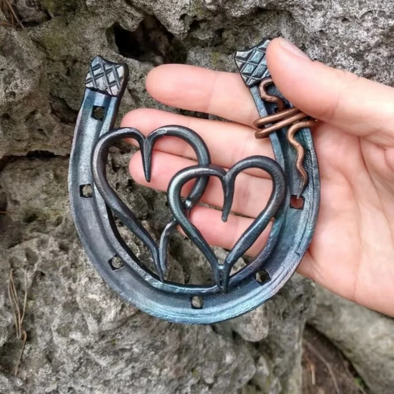 Herradura De MDF Para Bodas - Forma De Corazón, Blanco, Ideal Como Colgante O Decoración Artesanal