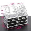 New Clear Acrylic Makeup Organizer Drawer Storage Box Skin Care Home Desktop Women Makeup Tools Jewelry Lipstick Storage Case 4