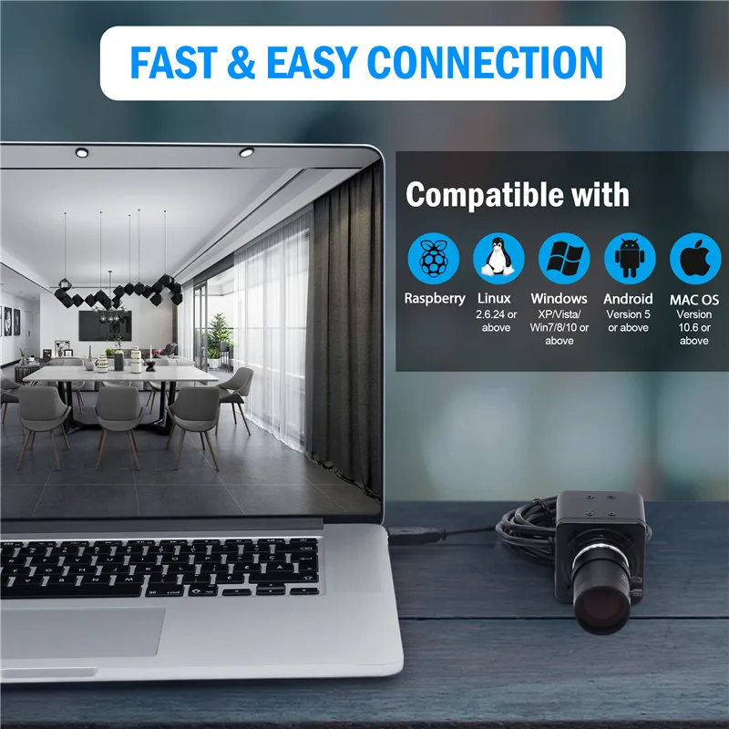 Wireless Webcam For Connect Phone Camera To Laptop Zoom Webcam