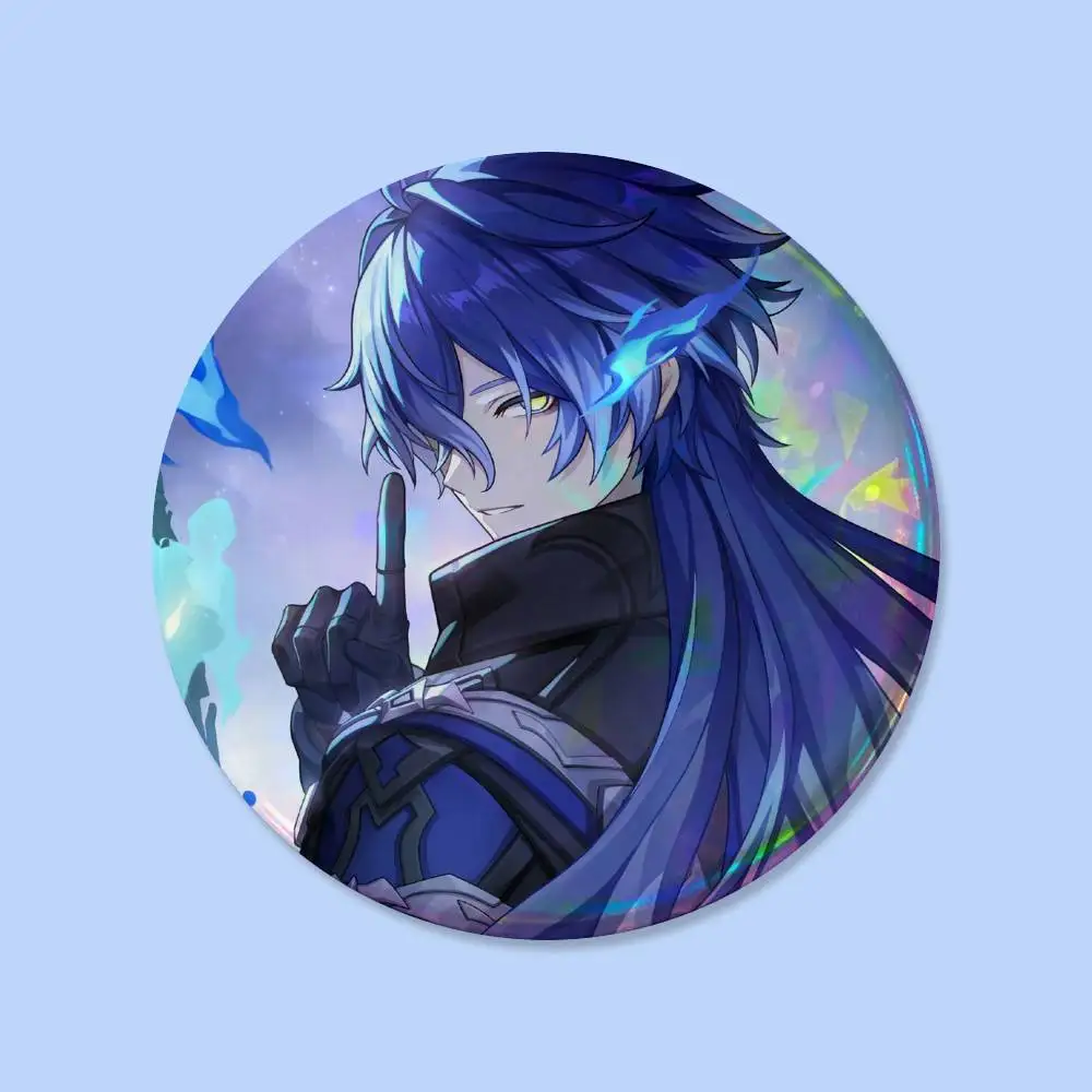 Niedliche, lustige Genshin Impact Flins Cartoon-Anstecknadeln, runde Broschen, Taschen-Deko-Accessoires, Geschenke für Fans und Freunde – Detail 7