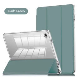 Clear Crystal Shockproof Tablet Case with Pencil Holder and Auto Sleep/Wake Function (TMYKL - Dark Green)
