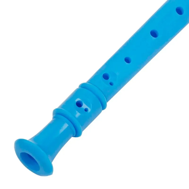 8 Holes Plastic Recorder Long Flute Musical Woodwind Instrument Colorful Clarinet with Cleaning Stick For Children Beginner Gift