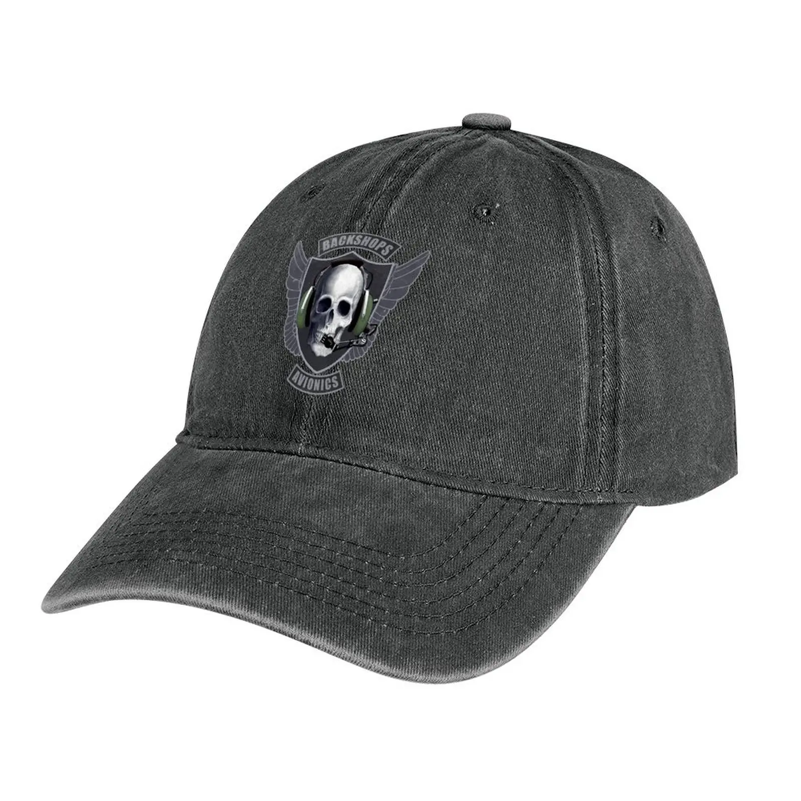 

Avionics Technician Shield and skull crest Cowboy Hat custom Hat Thermal Visor Icon Hats For Women Men's